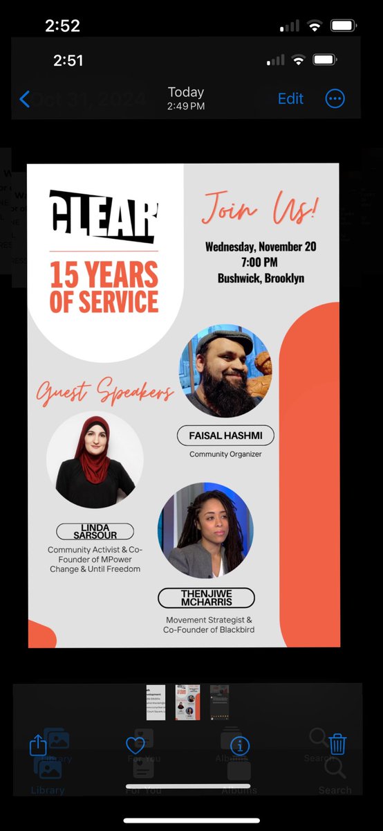 Have you registered yet for CLEAR's 15 Year Anniversary Dinner? Join us as we mark 15 years of service with special guest speakers Linda Sarsour, Thenjiwe McHarris, and Faisal Hashmi.
Register today at cunyclear.org events/2024/11/20/15-year-anniversary-dinner
