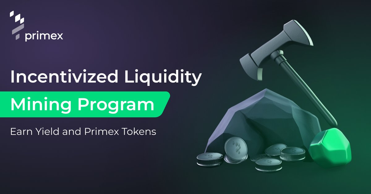 ⛏️ Introducing the Primex Incentivized Liquidity Mining Program 🌊

Primex is thrilled to launch its new Liquidity Mining Program, designed to boost ecosystem activity and reward our vibrant community!

Here’s what’s in store:
💎 Total 30,000,000 $PMX reserved for distribution
🔹