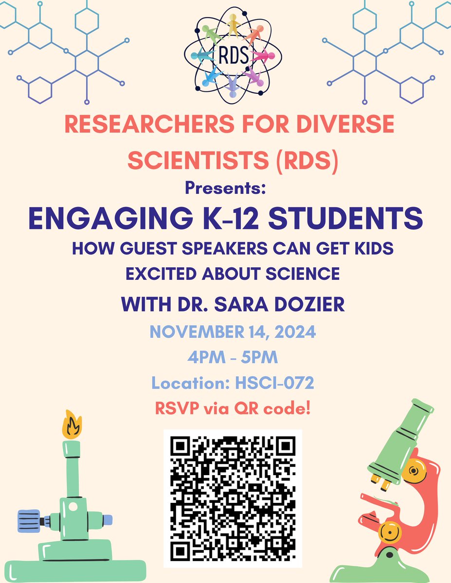 csulb_rds's tweet photo. Our workshop with Dr. Sarah Dozier from the Science Education Department will be held tomorrow! This workshop will cover how speakers can get kids excited about science! ⚛️ 

This will be a great opportunity to those interested in science education or plan on presenting for RDS! https://t.co/GdZ5I6RsDc