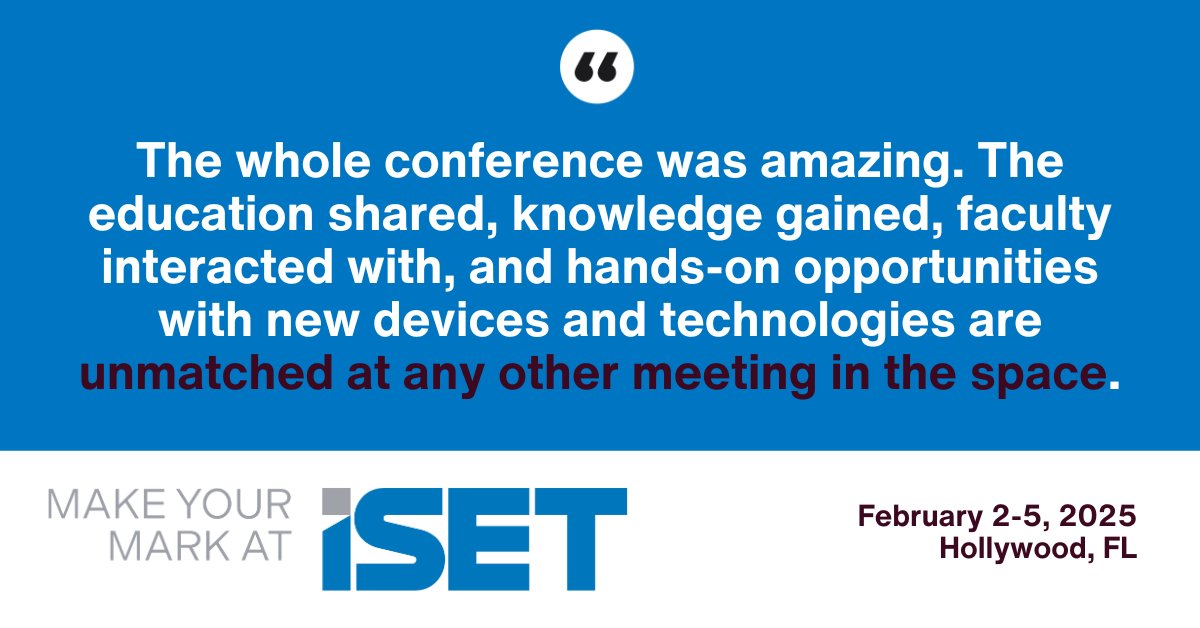 ISET (@isetnews) on Twitter photo 1 month left to save! Don't miss advance rates for #ISET2025. Join global leaders in endovascular therapy & help shape the future of patient care. Register now: okt.to/8ikzMr
<a href="/docTPlive/">Tino Peña</a> <a href="/schiro_md/">Brian J. Schiro, MD</a> <a href="/bretwiechmann/">Bret Wiechmann</a> 1 month left to save! Don't miss advance rates for #ISET2025. Join global leaders in endovascular therapy & help shape the future of patient care. Register now: okt.to/8ikzMr
<a href="/docTPlive/">Tino Peña</a> <a href="/schiro_md/">Brian J. Schiro, MD</a> <a href="/bretwiechmann/">Bret Wiechmann</a>