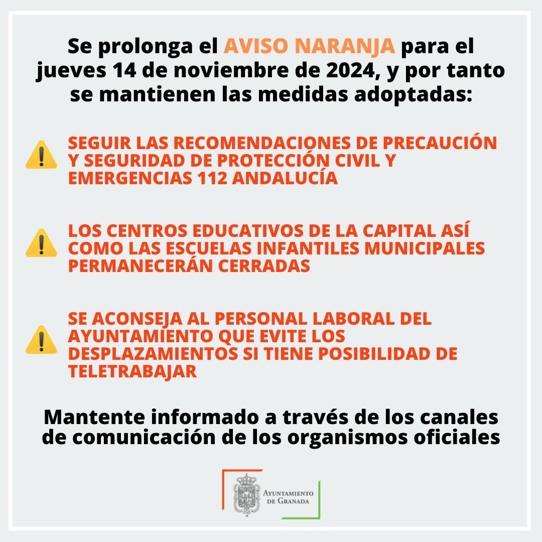 #Aviso🟠 #DANAGranada 

<a href="/PoliciaGr/">Policía Local de Granada</a> 
<a href="/PoliciaGr/">Policía Local de Granada</a> 
<a href="/BomberosGranada/">Bomberos Granada</a> 
<a href="/marifrangr/">Marifran Carazo</a> 
<a href="/1JorgeSaavedra/">Jorge Saavedra</a>