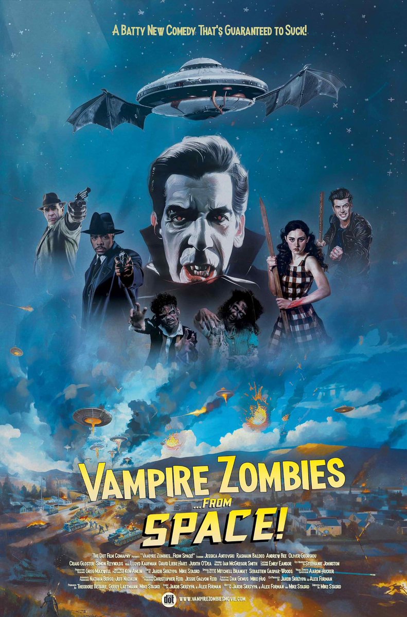 Tonight at 9pm EST, Dan &amp; Mike will be chatting with Jakob Skrzypa, the writer &amp; producer of the new horror comedy, Vampire Zombies… From Space! Live on YouTube! Don’t miss it!

youtube.com/live/0ub2IKU7I…