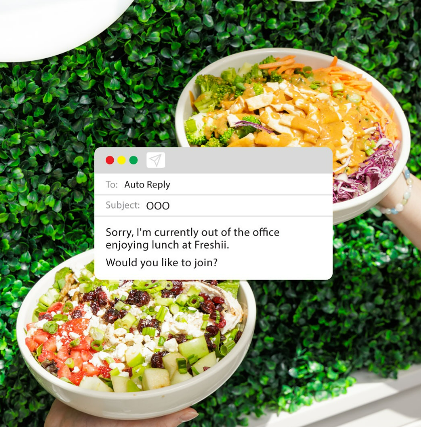 Lunching at <a href="/freshii/">Freshii</a>: where healthy meets convenience ! Go visit your local Freshii in Suter Brook Village 🍽️🌟