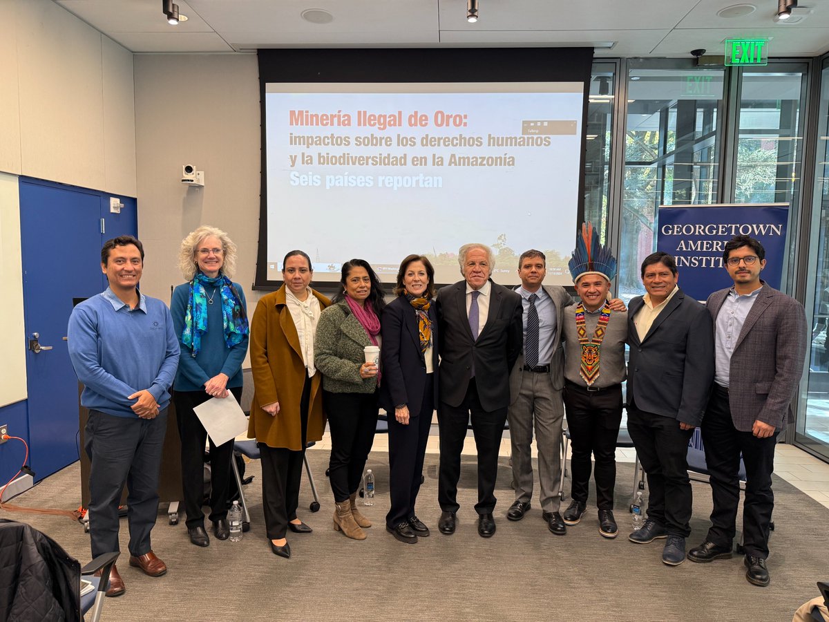 SOS Orinoco (@sosorinoco) on Twitter photo Today we are presenting the newly translated report <a href="/Georgetown/">Georgetown University</a> ➡️Illegal Gold Mining: Impacts on Human Rights and Biodiversity in the Amazon - Six Countries Report. 🌎
Joined by <a href="/Almagro_OEA2015/">Luis Almagro</a> Secretary General of the <a href="/OAS_official/">OAS</a> and an expert panel, we are highlighting Today we are presenting the newly translated report <a href="/Georgetown/">Georgetown University</a> ➡️Illegal Gold Mining: Impacts on Human Rights and Biodiversity in the Amazon - Six Countries Report. 🌎
Joined by <a href="/Almagro_OEA2015/">Luis Almagro</a> Secretary General of the <a href="/OAS_official/">OAS</a> and an expert panel, we are highlighting