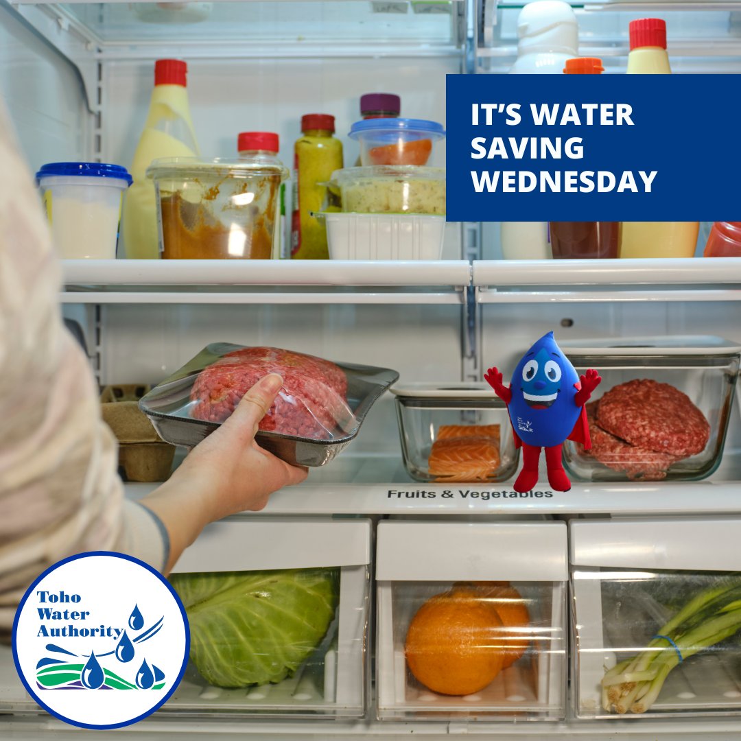 It's #WaterSavingWednesday! When defrosting food this holiday season, save gallons of water by thawing frozen food in the refrigerator instead of under running water. 
#TrustTohoCares