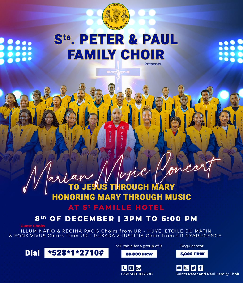 S_P_P_F_Choir's tweet photo. Join us to enjoy the joyful Marian Music Melodies on Sunday 08th. December. 2024 at St Famille Hotel.

@CIlluminatio @ChoraledeKigali @ogalorenzo @oswaki @LeBonBerger_ https://t.co/2vLZfxlBTX