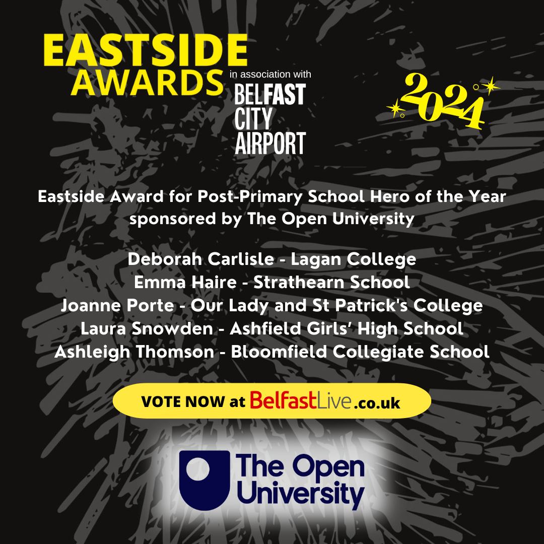lagancollege's tweet photo. 🦸‍♀️🥳One of our Vice Principals, Mrs D Carlisle, has been nominated for Post-Primary School Hero of the Year! Vote for her here - https://t.co/fUys1iK6qd https://t.co/aX7bseh8oi