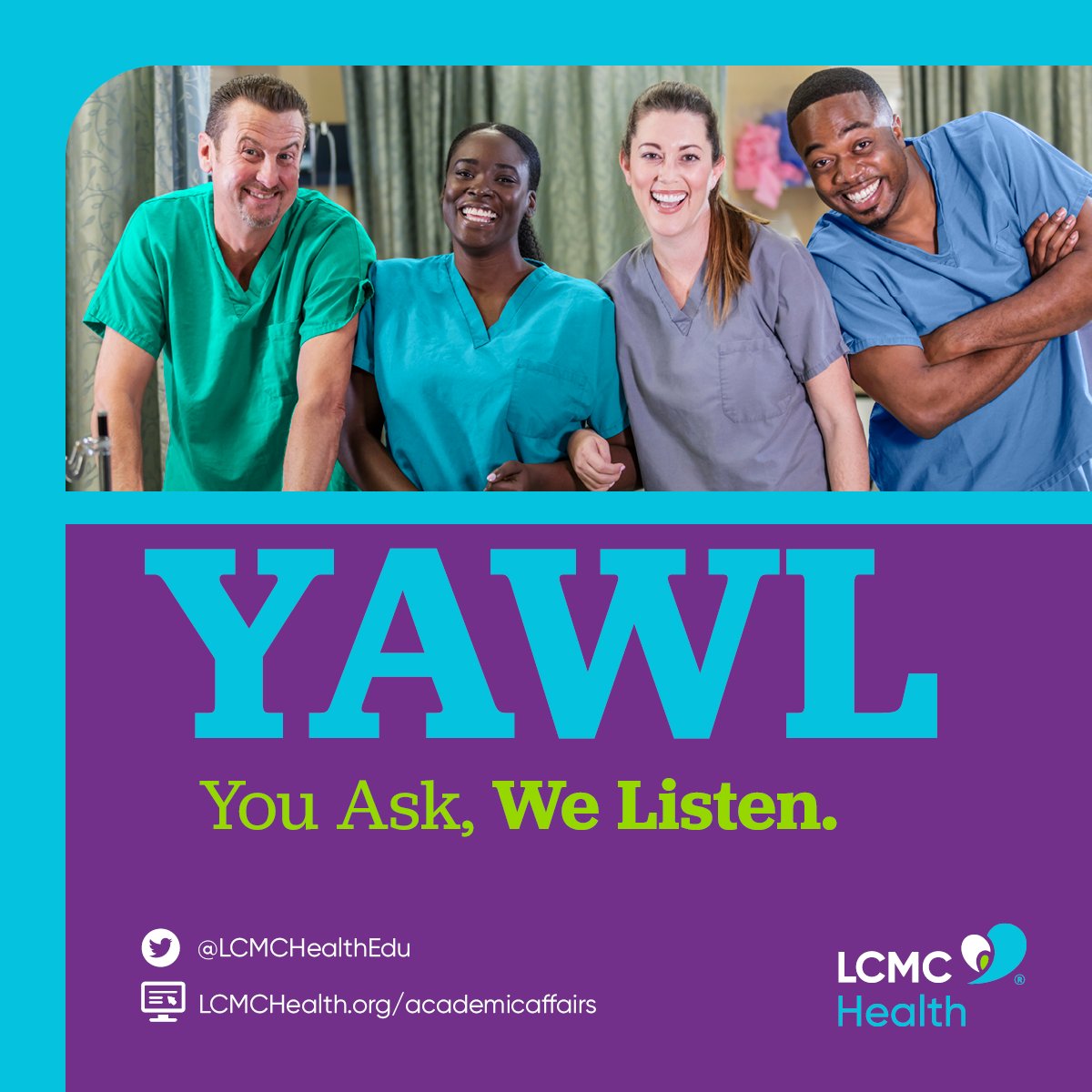 LCMC Health Academic Affairs (@lcmchealthedu) on Twitter photo Residents & Fellows: You Ask, We Listen!
Your Academic Affairs team <a href="/LCMCHealthEdu/">LCMC Health Academic Affairs</a> values your feedback into the clinical learning environment at each <a href="/LCMCHealth/">LCMC Health</a> facility. There is nothing too large or too small to share. Please reach out to us with any issues or concerns🙂#YAWL Residents & Fellows: You Ask, We Listen!
Your Academic Affairs team <a href="/LCMCHealthEdu/">LCMC Health Academic Affairs</a> values your feedback into the clinical learning environment at each <a href="/LCMCHealth/">LCMC Health</a> facility. There is nothing too large or too small to share. Please reach out to us with any issues or concerns🙂#YAWL