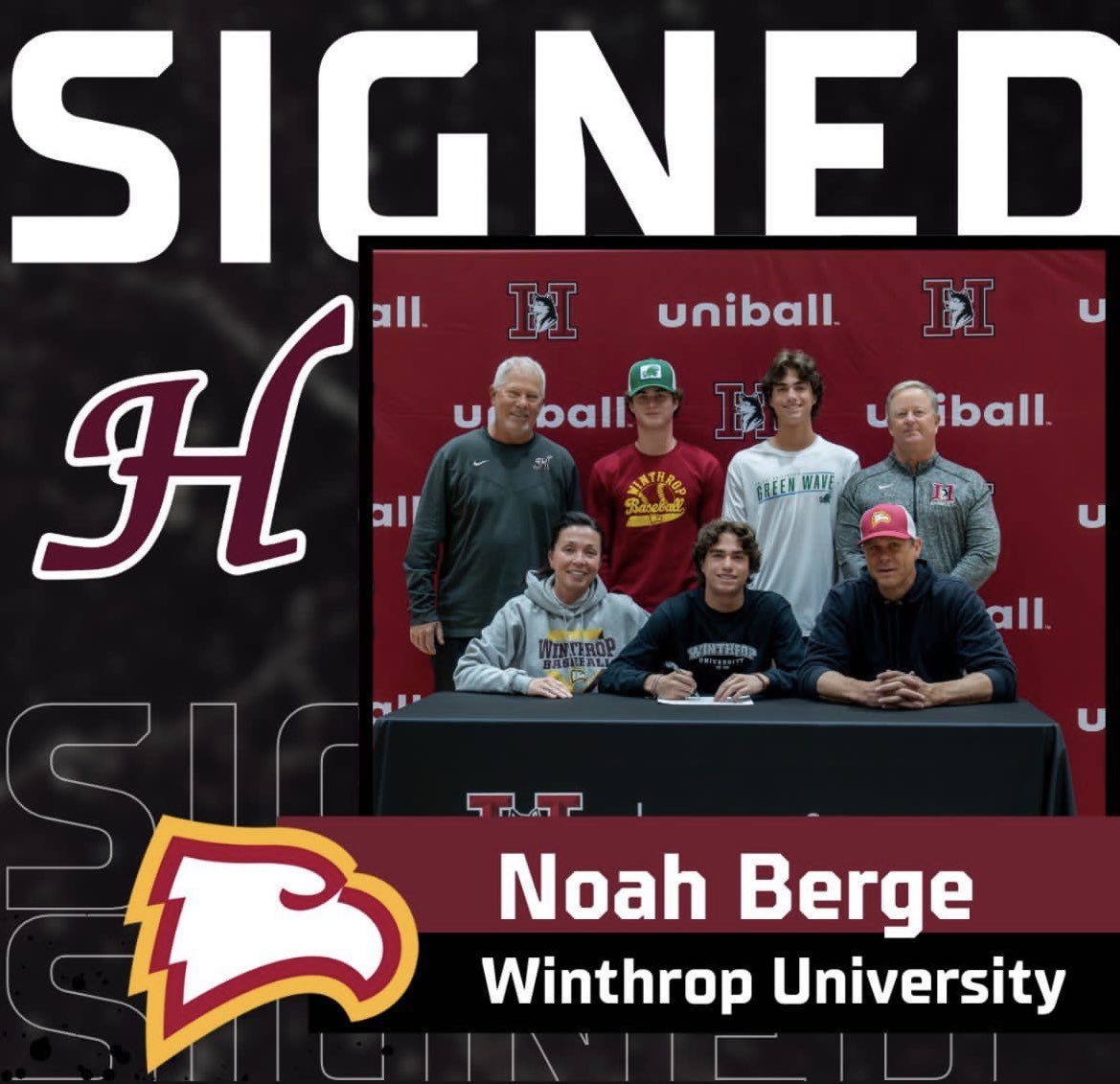 its official ✍️
<a href="/WinthropBSB/">Winthrop Baseball</a> 
<a href="/Newperry/">Tim Perry</a> 
<a href="/coachnapWU/">Mike Napolitano</a> 
<a href="/MikeMcGuire30/">Mike McGuire</a> 
<a href="/CoachWoods21/">Coach Woods</a>