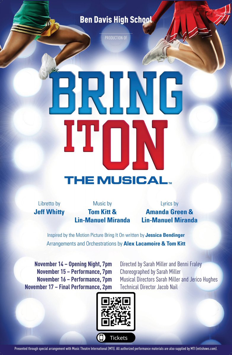 We Are Wayne (@waynetwpschools) on Twitter photo <a href="/BenDavisHS/">Ben Davis High School</a> presents BRING IT ON The Musical, this Thursday, Nov. 14 - Sunday, Nov. 17. Purchase your tickets at bendavisathletics.com/Tickets?c=Spec… <a href="/BenDavisHS/">Ben Davis High School</a> presents BRING IT ON The Musical, this Thursday, Nov. 14 - Sunday, Nov. 17. Purchase your tickets at bendavisathletics.com/Tickets?c=Spec…