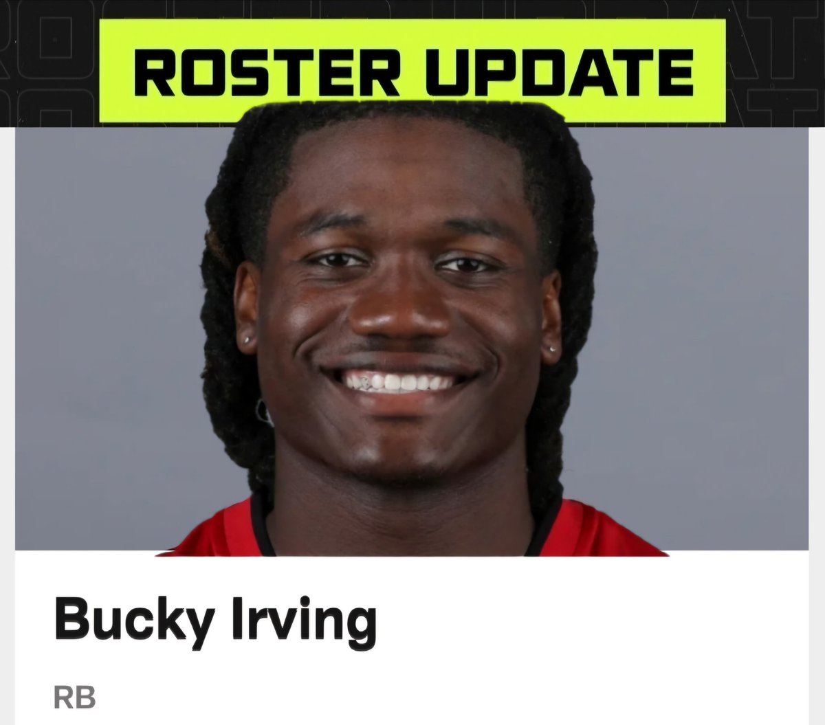 VanBurenBoysFF's tweet photo. BREAKING NEWS: The Van Buren Boys have sent RB Zach Charbonnet (@zachcharbon) to the Funky Chickens for RB Bucky Irving (@BuckyIrving) #TakeThatWallet 💰 https://t.co/zt8YXyNIfr