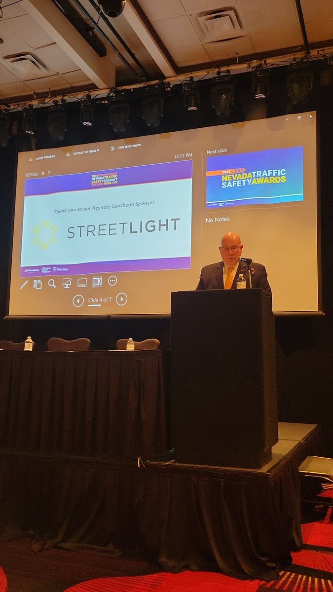 Excited about the #Nevada Traffic Safety Summit Keynote speaker today. <a href="/NTSB/">NTSB</a> Member Thomas Chapman sharing insights of the great work by NTSB and their effort to make the transportation system safer.