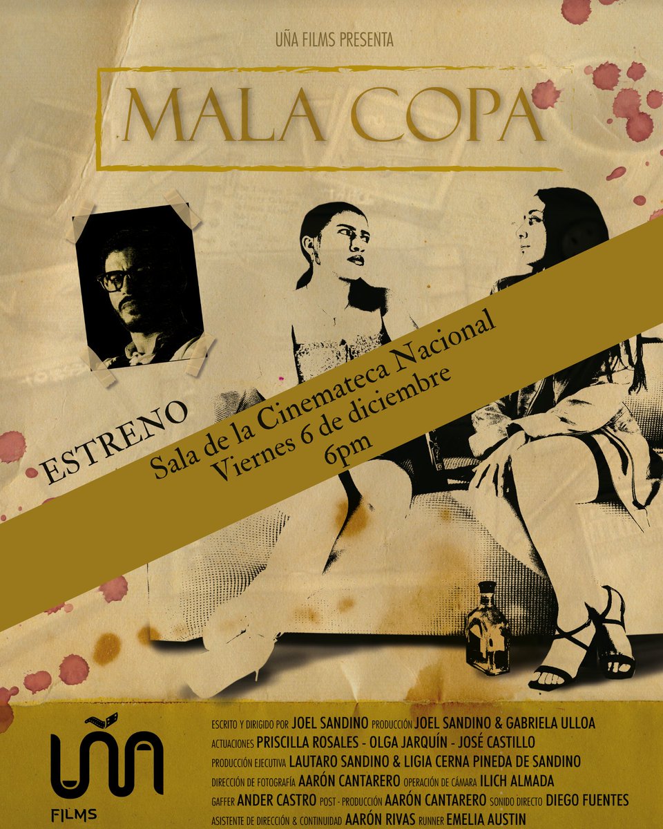 Habemus Fecha!!! 🥳🎆🎊🎉📽🎞.

Nos vemos el viernes 6 de diciembre, a las 6:00 pm, en la Sala de la Cinemateca Nacional (costado oeste del Palacio Nacional).

Entrada Gratuita!!

#Nicaragua #Cine