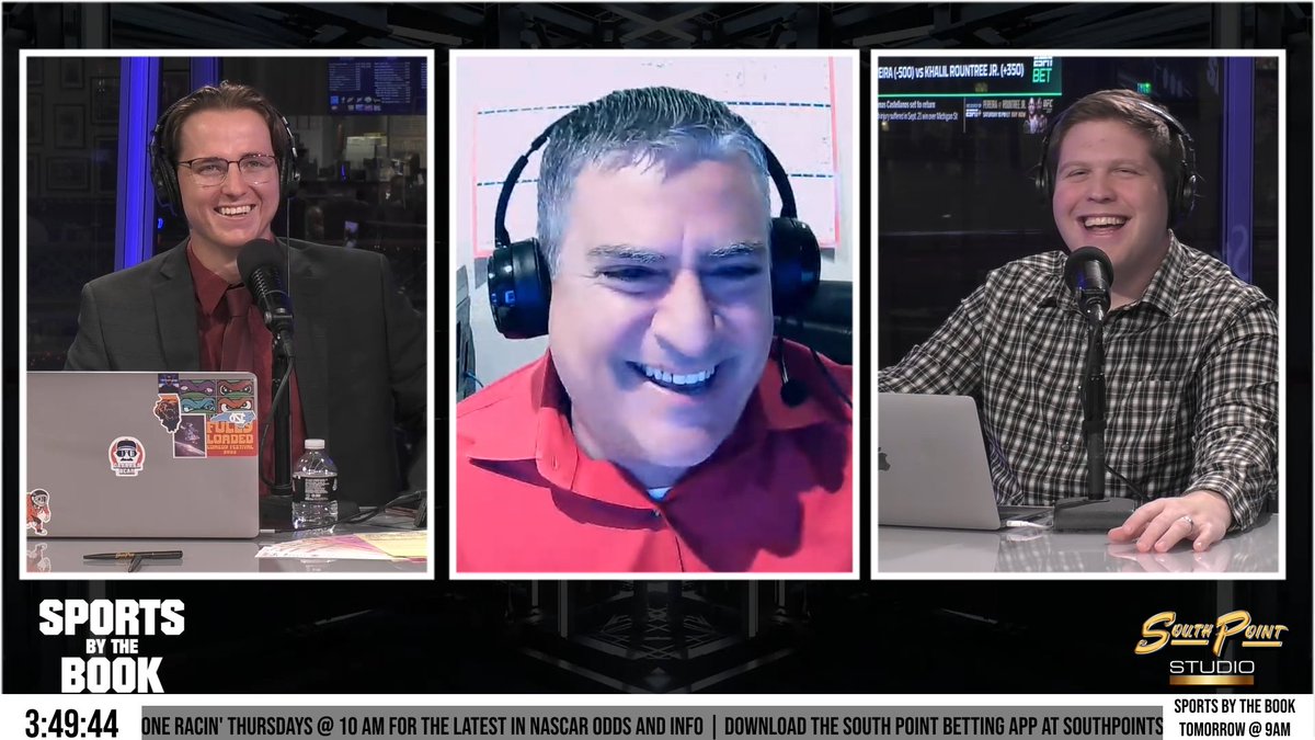 SportsByTheBook's tweet photo. Your favorite trio returns today for 'Football Frenzy' today at 3pm PT! #SBTB #SportsByTheBook #SouthPointStudio
@ryanbmc_
@Nybookieduane
@jeffparles
๐: https://t.co/4XqzvVu1FV https://t.co/fsHnCt51o2