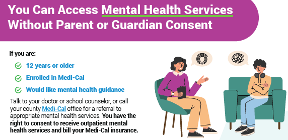 CaAllianceKIDS's tweet photo. #AB665 breaks down barriers for Medi-Cal youth seeking mental health services by ensuring they have the same access as privately insured peers. Youth can now consent to and use Medi-Cal for outpatient mental health services without parental authorization. Check out the AB 665 Fact Sheet for more info: https://t.co/VUzYFz1ps6

@CAChildrenTrust 
@CalVoices 
@KidsPartnership 
@GENupUS 
@NCYLnews 
@NHeLP_org