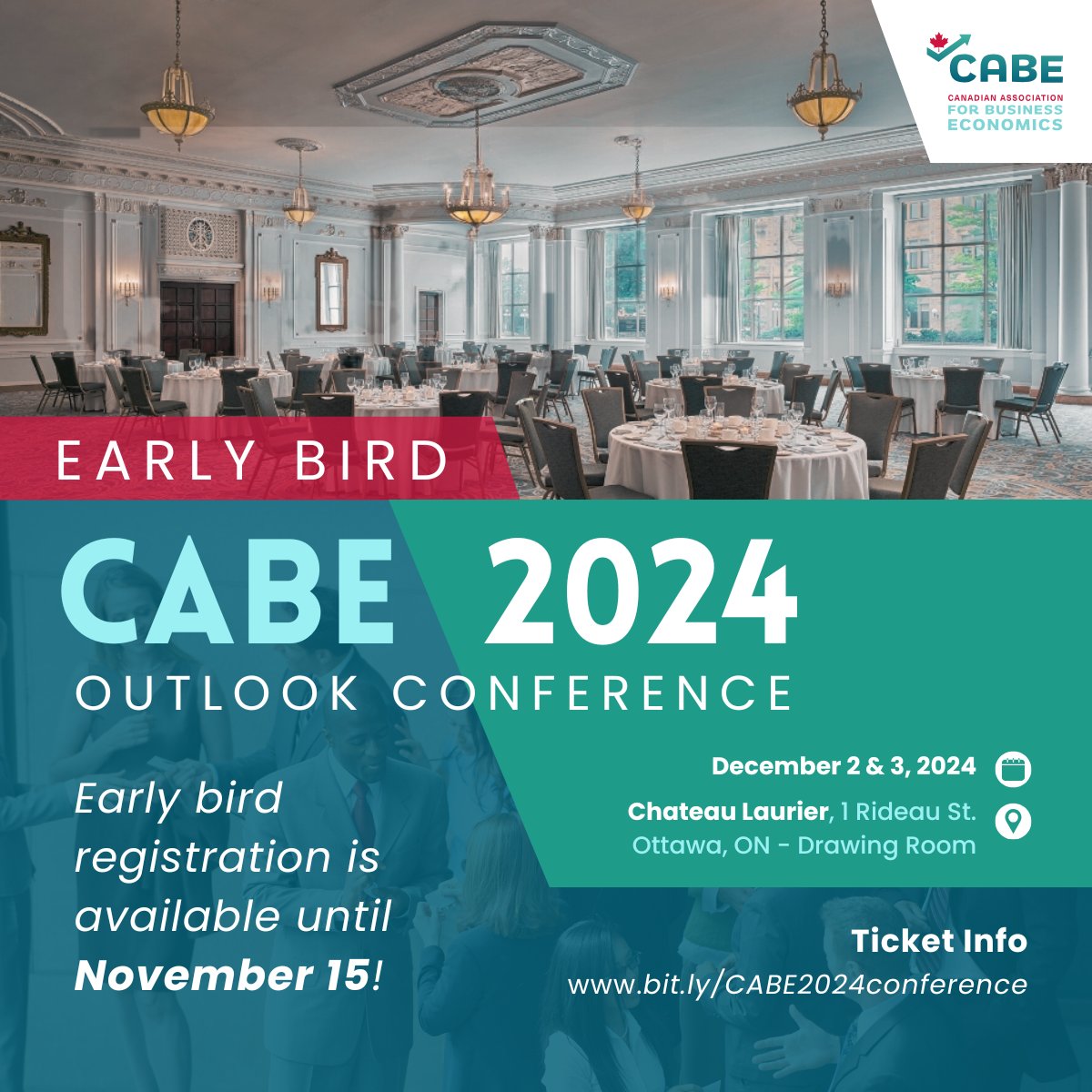 ⏰ Don’t miss out! EARLY BIRD registration for our conference ends November 15! Secure your seat now and get ready for insightful sessions, networking, and more. Register today: bit.ly/CABE2024confer…

#economicdevelopment #economycanada #economicconference #CABE2024