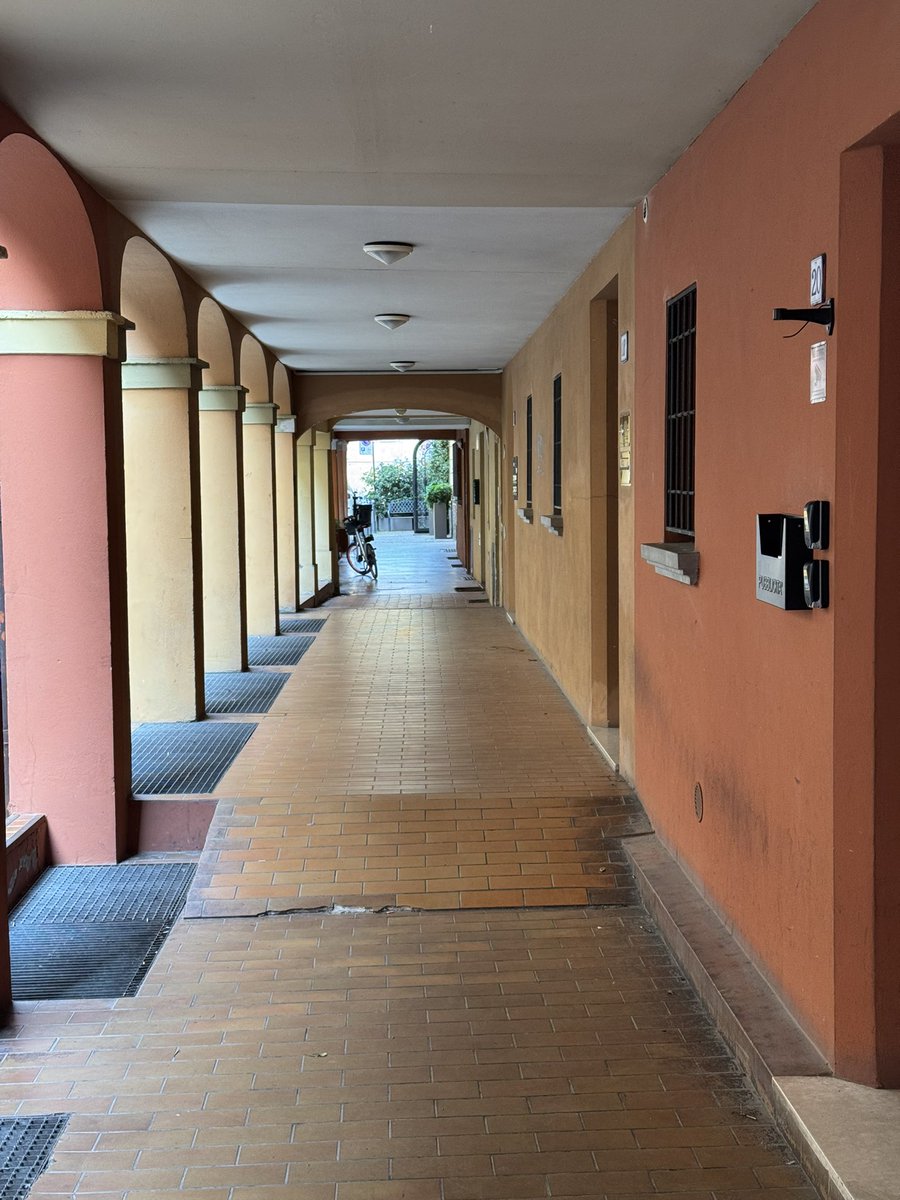 mostacci's tweet image. walking around Bologna