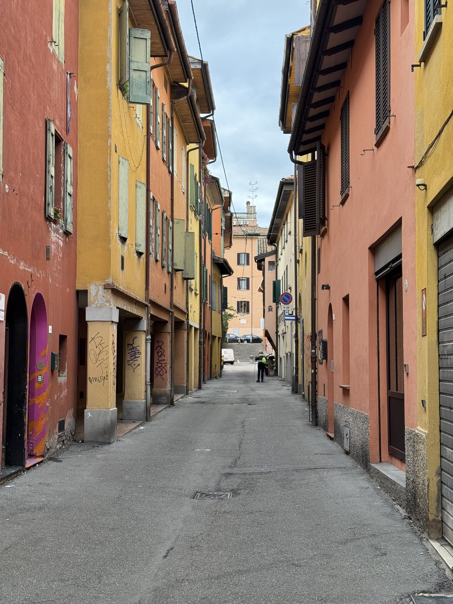 mostacci's tweet image. walking around Bologna