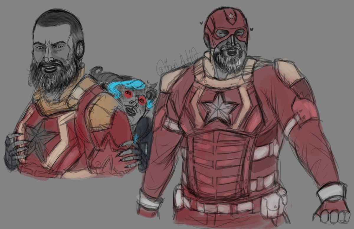 Noori_Artist's tweet image. Red Guardian with his new suit and obviously Blue Agent behind him 
#Thunderbolts #Redguardian