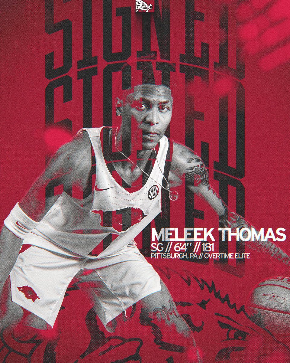 Arkansas Razorbacks Menโs Basketball ๐ (@razorbackmbb) on Twitter photo 5 star recruit
No. 1 SG in the nation
Arkansas Razorback
Let's welcome <a href="/ThomasMeleek/">Meleek Thomas</a> โ๏ธ๐ 5 star recruit
No. 1 SG in the nation
Arkansas Razorback
Let's welcome <a href="/ThomasMeleek/">Meleek Thomas</a> โ๏ธ๐