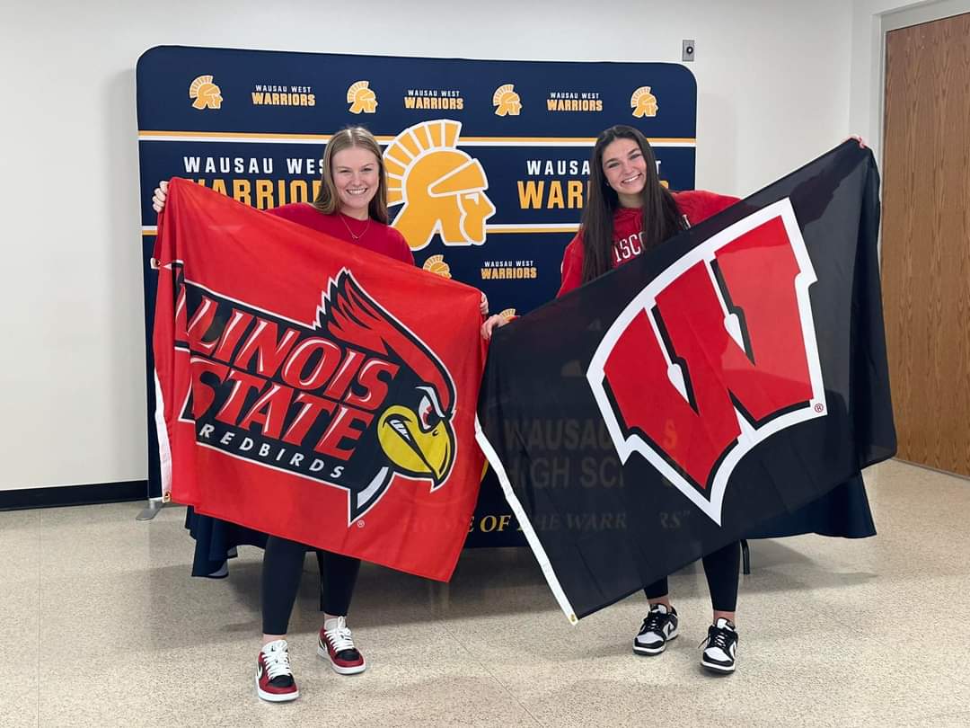 WestFastpitch's tweet photo. Two BIG D1 commits today for West Fastpitch! Claire Calmes to UW Madison and Taylor Liebelt to Illinois State. Can't wait to see you two in action at the next level! ❤️🥎 https://t.co/bv50b8o0xS