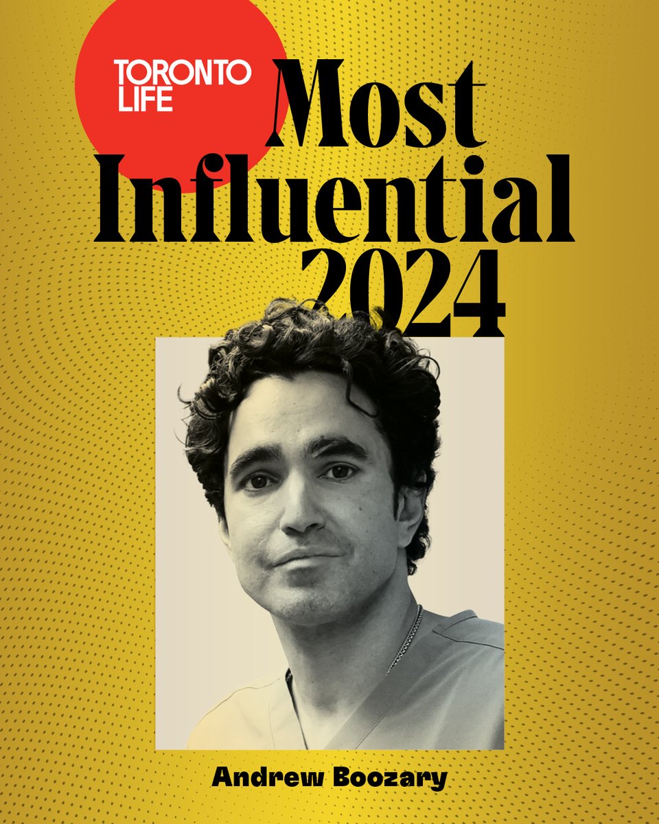 UHN's tweet photo. Congratulations to @drandrewb on being named one of @torontolife's Top 50 Most Influential! Dr. Boozary is innovating health care delivery and challenging the status quo by prescribing new ways to care for UHN’s most vulnerable.

See the full feature: https://t.co/VKoSgJhGXy https://t.co/pNgZUWLBFn