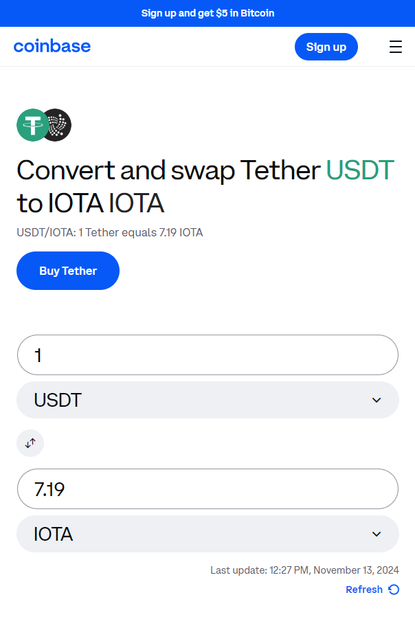 _JeffR's tweet photo. Coinbase now supports a swap from $USDT to #IOTA ?!😱🙀
https://t.co/RQPYl1Kliv https://t.co/ZWr0KbGPfr