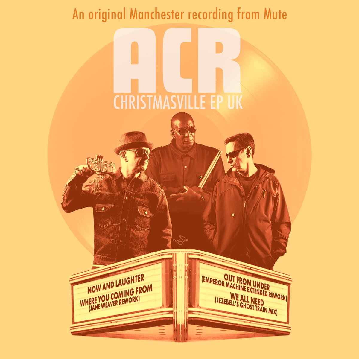 Martin Moscrop 🎺 (@martinmoscrop) on Twitter photo Our new EP is called Christmasville UK. It features 3 remixes by old pals <a href="/JanelWeaver/">Jane Weaver</a> & <a href="/EmperorMachine/">The Emperor Machine</a> and new pals Jezebell, who have all remixed tracks from It All Comes Down to This.
It's already sold out on Bandcamp but you can find it here:
mute.ffm.to/acr-christmasv… Our new EP is called Christmasville UK. It features 3 remixes by old pals <a href="/JanelWeaver/">Jane Weaver</a> & <a href="/EmperorMachine/">The Emperor Machine</a> and new pals Jezebell, who have all remixed tracks from It All Comes Down to This.
It's already sold out on Bandcamp but you can find it here:
mute.ffm.to/acr-christmasv…
