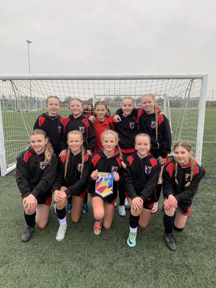 CardinalAllenPE's tweet photo. Well done and congratulations to our Y7 Footballers who won the EFL Girls Cup hosted by @FTFCCommunity The team advance to the regional round to represent @ftfc #ltmck #livingtomakechristknown #eflcup #schoolfootball https://t.co/6ihwMG8a4E