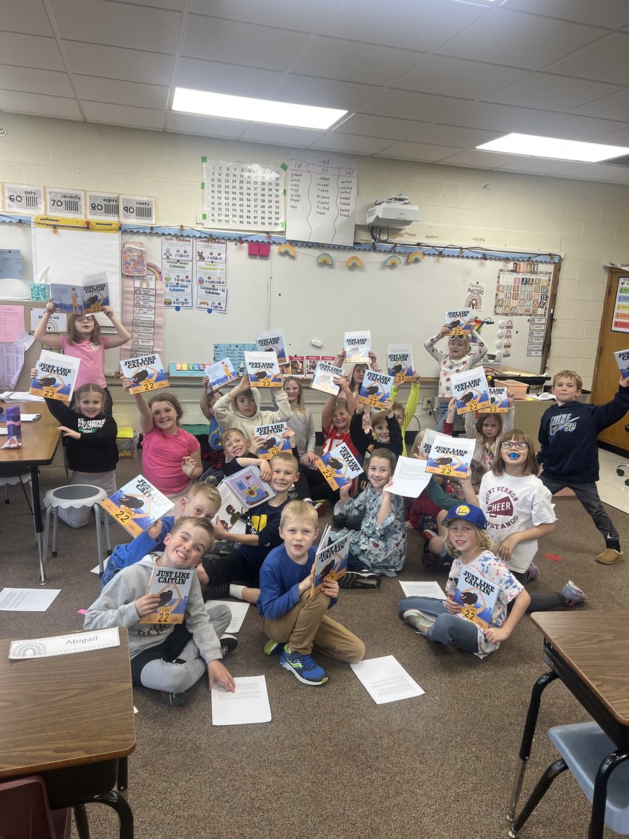 What an awesome day! Thank you to the Jensen family for the Just Like Caitlin books for all of the 2nd graders at Washington Elementary! #justlikecaitlin