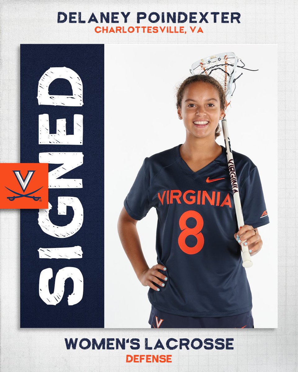 UVAWomensLax's tweet photo. ✍️ 𝒮𝒾𝑔𝓃𝑒𝒹 
Everyone help us welcome Delaney Poindexter from The Covenant School here in Charlottesville  #NewHoos #SigningDay #GoHoos https://t.co/yBk0Z8pFvr