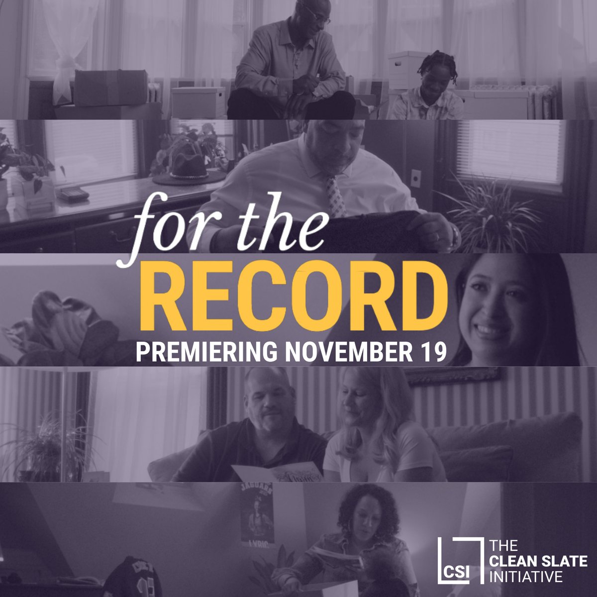 FOR THE RECORD.
A Clean Slate PSA.
Premiering November 19th.

#CSIPSA #ChangingTheNarrative #SecondChances