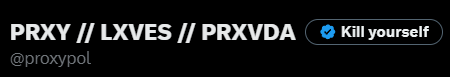 PRXY // LXVES // PRXVDA tweet media