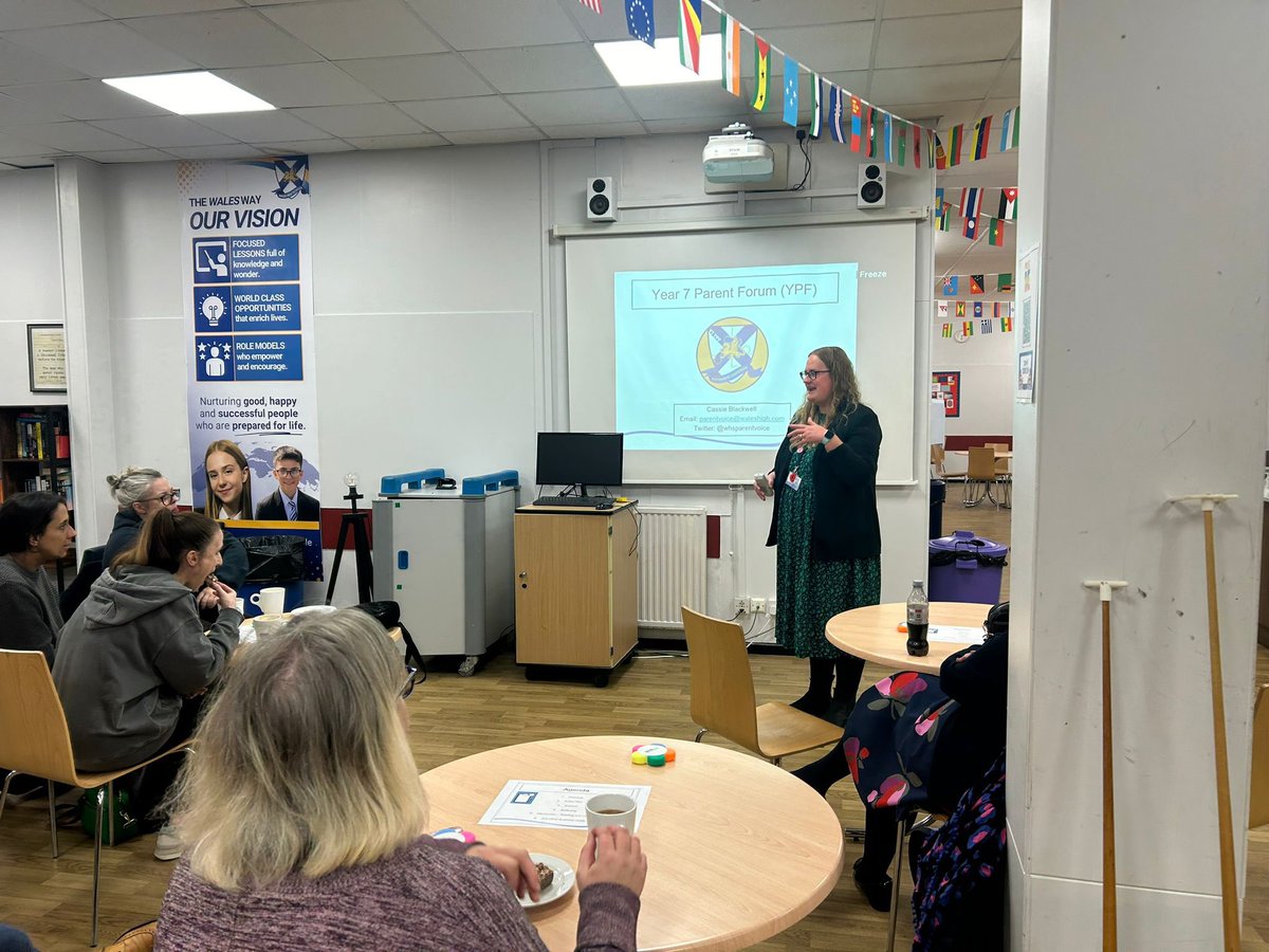 whsparentvoice's tweet photo. Introductory session for our Y7 parent forum tonight! Looking at wellbeing, support and an introduction to literacy. 👍😁 @WalesHigh @waleshighnews https://t.co/ONBiAGkYHA