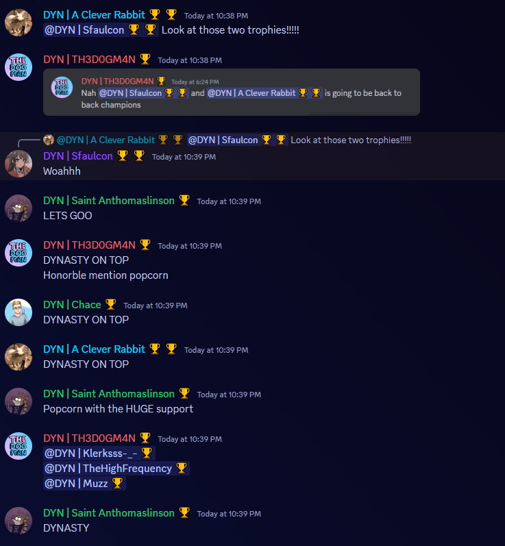 Menaces in the RSC discord fr fr. ELITE CHAMPIONS!!!!!🏆🏆🏆🏆