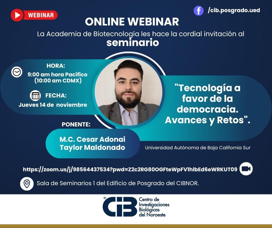 Mañana tendré la oportunidad de hablar sobre la tecnología a favor de la democracia donde compartiré avances importantes en la materia y algunos retos venideros desde el enfoque de las tecnologías emergentes como la ciencia de datos y la inteligencia artificial