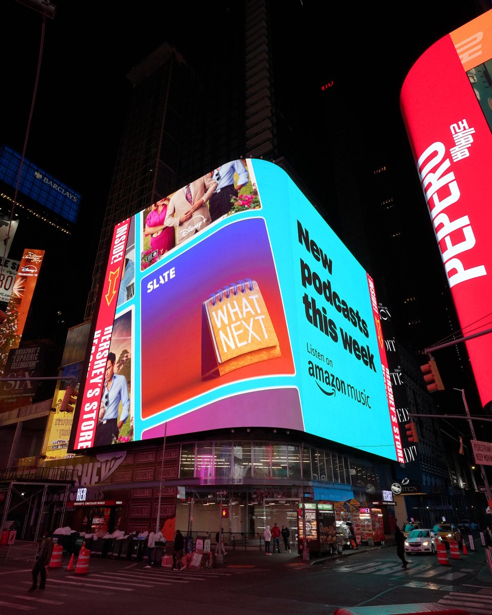 Slate Podcasts 🎧 (@slatepodcasts) on Twitter photo What Next, hosted by <a href="/marysdesk/">Mary E. Harris</a>, is featured in Times Square this week with <a href="/PlayMorePods/">Podcasts on Amazon Music</a>! 🎉
🎧 Listen now for your daily news on <a href="/amazonmusic/">Amazon Music</a>: music.amazon.com/podcasts/21fb7… What Next, hosted by <a href="/marysdesk/">Mary E. Harris</a>, is featured in Times Square this week with <a href="/PlayMorePods/">Podcasts on Amazon Music</a>! 🎉
🎧 Listen now for your daily news on <a href="/amazonmusic/">Amazon Music</a>: music.amazon.com/podcasts/21fb7…