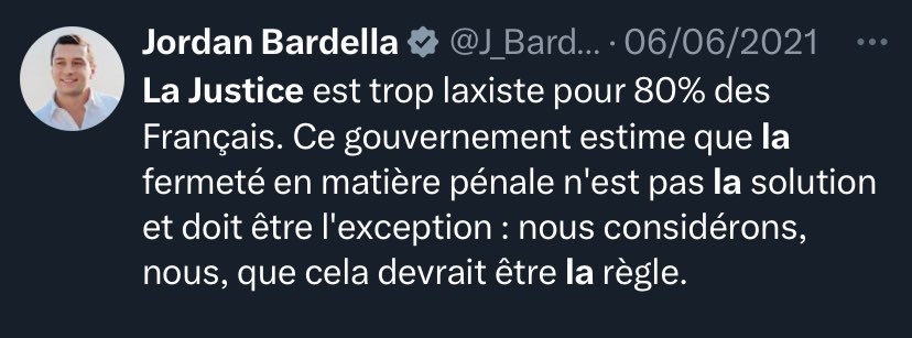 Bah alors ? On ne « la justice ne doit pas être laxiste » plus ?