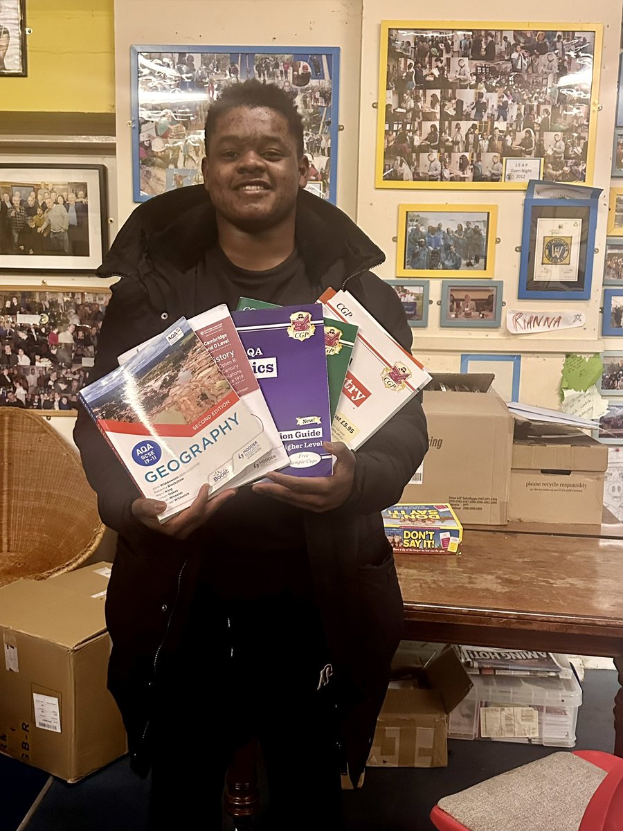 WHYC (@whycnunhead) on Twitter photo Jayden is so happy with his #GCSE books donated by <a href="/wschool/">Westminster School</a> students! #grateful #socialaction #youthwork Jayden is so happy with his #GCSE books donated by <a href="/wschool/">Westminster School</a> students! #grateful #socialaction #youthwork