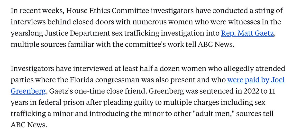 emzorbit's tweet photo. Matt Gaetz is under a House ethics investigation for sex trafficking, sex with a minor and drug use. This is an investigation led by the Republican majority in the House. @RepAnnWagner https://t.co/3V3oZHZgXf https://t.co/Xn0PmMjynS