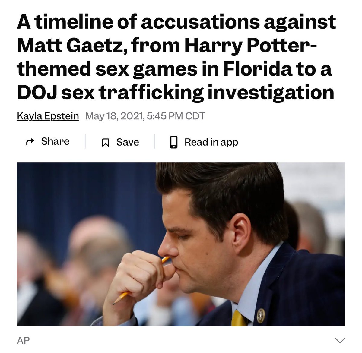 I don’t think someone like Matt Gaetz—who has had a long history with the law—should be the United States Attorney General. I mean, he may be an expert in some cases, like cases related to sex trafficking and anything involving a minor. 

This country may actually be cooked.