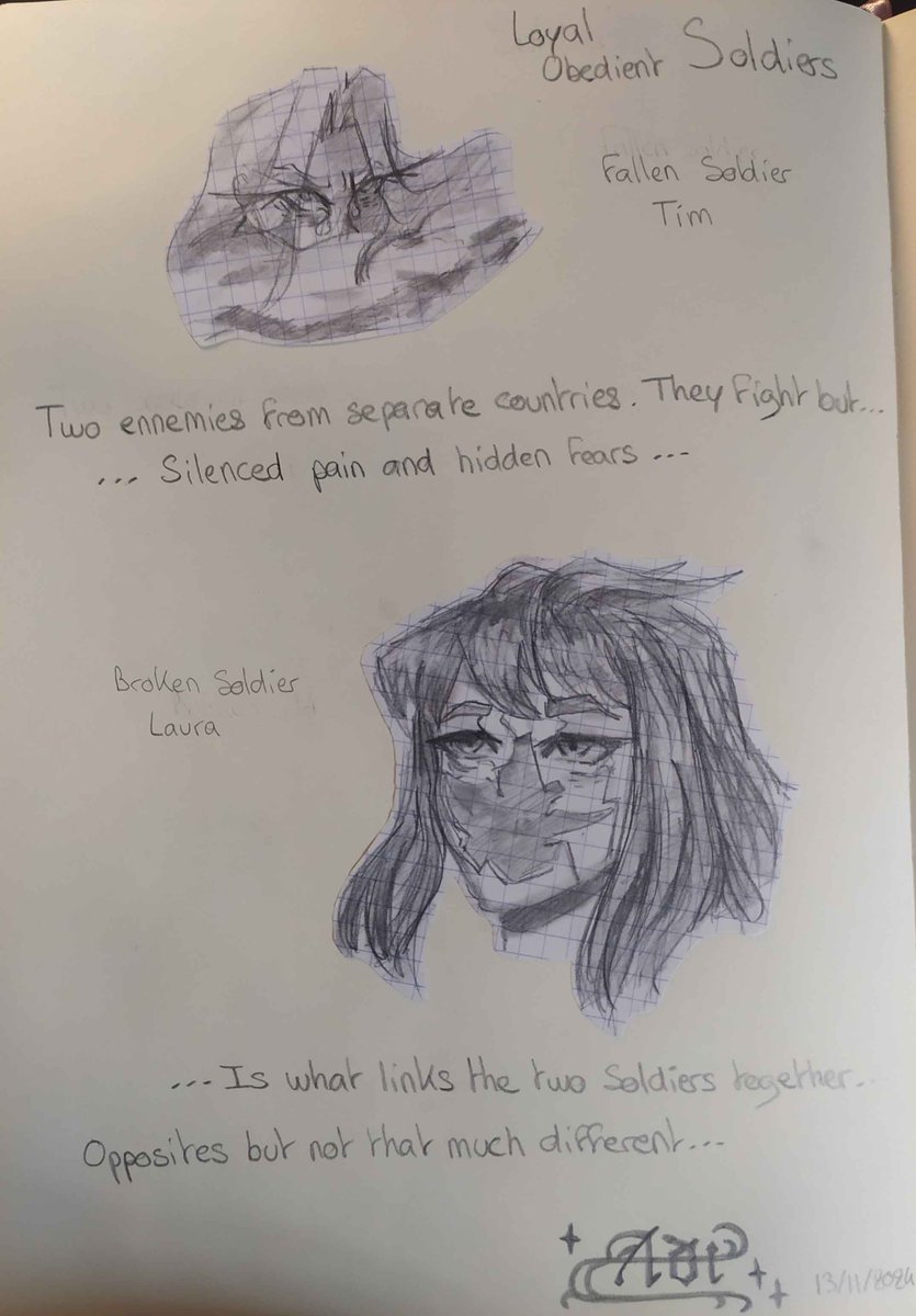 Ad1namai's tweet photo. Drawings I did in class (∩^o^)⊃━☆  

I was bored so I browsed Pinterest until I saw references and wanted to draw them with my OCs

More posts coming later because I've drawn lots of shit today lol 💜

#sketches #fallenangel #brokendoll #myocs https://t.co/Sw20P65fbe