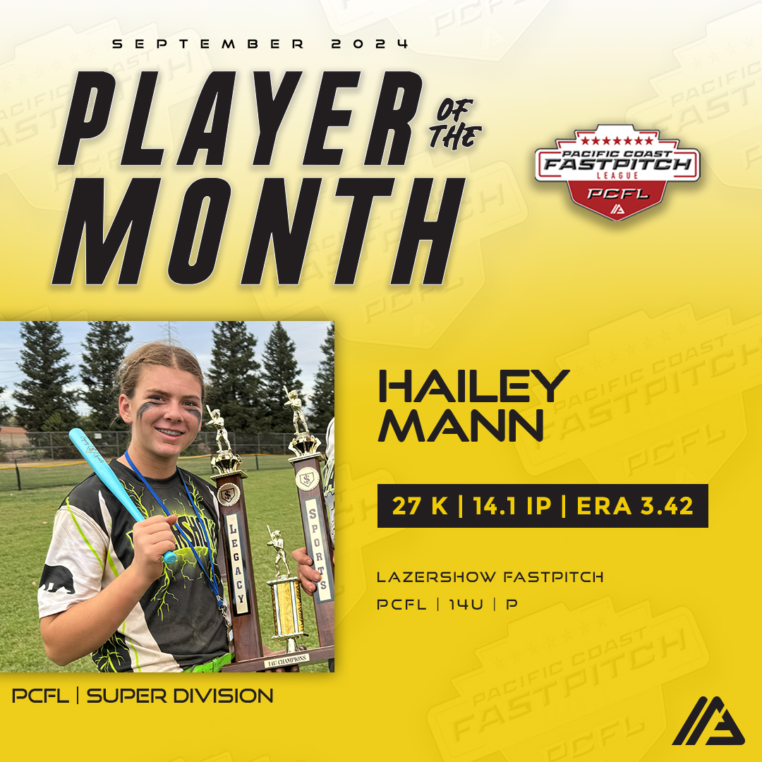 PCFLfastpitch's tweet photo. September Player Spotlight! π Letβs give a round of applause to these outstanding athletes recognized by @thealliancefp!
π₯ Hailey Toth β Firecrackers Leles 2026
π₯ Hailey Mann β Lazershow Fastpitch
π₯ Taylor Goodwin β OC Batbusters Stith/Byrd
#PCFLProud #TravelSoftball https://t.co/pjxHJyk9o6