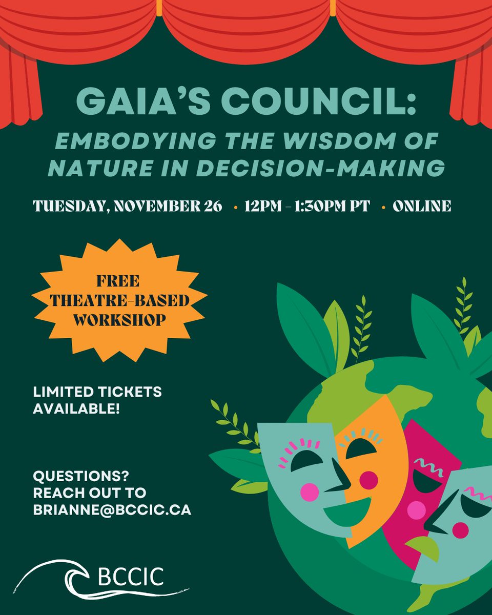 Develop arts-based skills to guide complex decision-making, deepen your understanding of eco-social stewardship, and tap into wisdom held by nature at our online workshop nov. 26. Register for free: forms.gle/GNHFU5y83moq6T…