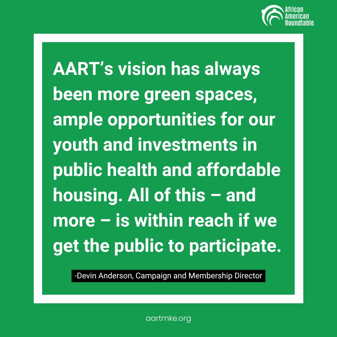 If participatory budgeting was implemented in Milwaukee, what type of projects would you like to see funded? Here's AART's vision. Learn more: ow.ly/4b8m50TYZoT. #LiberateMKE #PBNow #PBforthePeople