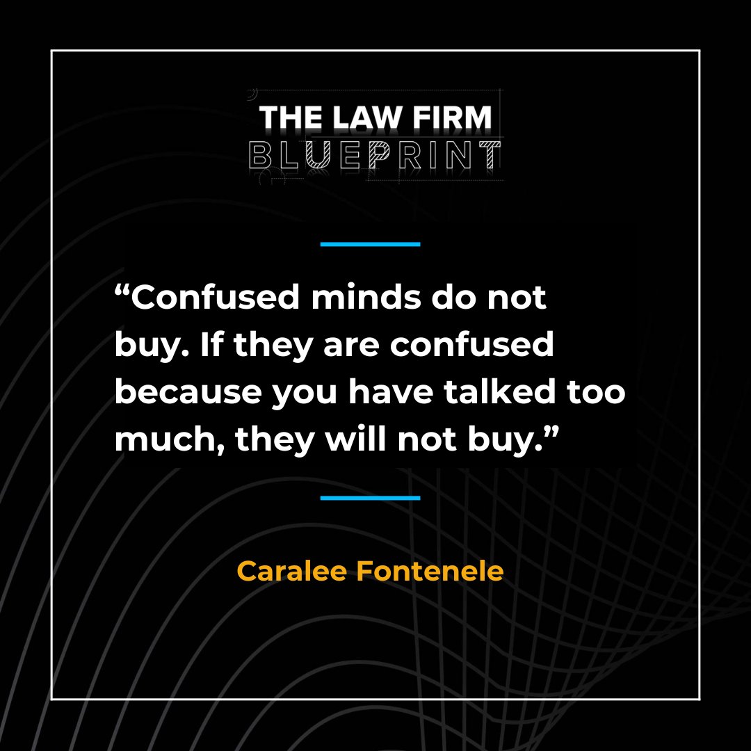 blusharkdigital's tweet image. 💬 “Confused minds do not buy.” – Caralee Fontenele

On The Law Firm Blueprint, @caralee_f, Seth Price, and Jay Ruane discuss why simplicity is key to building trust and boosting conversions.

🎧 Listen here: blusharkdigital.com/lawfirm-bluepr…

#LawFirmTips #ClientIntake #LegalGrowth