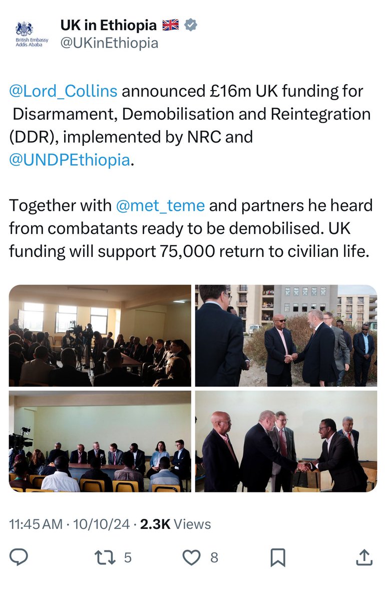 ProfMulugeta's tweet image. I would like to thank @UKinEthiopia @UKMissionGeneva @DavidAltonHL @James_JosephTDL &amp;amp;  #UK government for their support for the rehabilitation of demobilized #Tigrayan combatants? I would like to know what the mechanism for implementing this project of returning demobilized