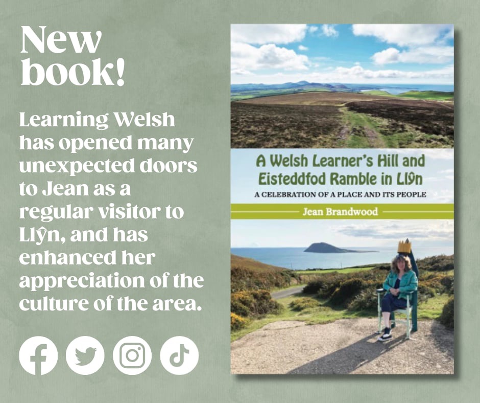 ✨LLYFR NEWYDD / NEW BOOK✨
Learning Welsh has opened many unexpected doors to Jean as a regular visitor to Llŷn, and has enhanced her appreciation of the culture of the area.

Available now in your local bookstore!

For more information: carreg-gwalch.cymru/products/a-wel…