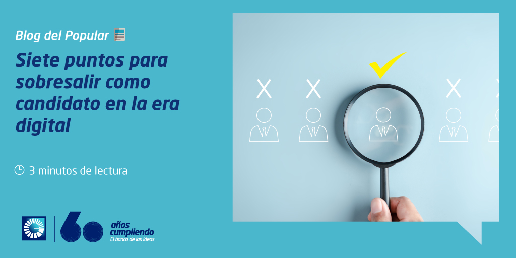 Popularenlinea's tweet photo. 🌐 ¿Listo para destacarte como candidato para una posición laboral?
En nuestro nuevo artículo del #BlogPopular, te compartimos estrategias clave para sobresalir en un mercado laboral competitivo. Desde optimizar tu perfil profesional hasta fortalecer tus habilidades digitales, descubre cómo dar el siguiente paso hacia la posición que deseas.
Lee más en https://t.co/uLpASbhvx8.
#BancoPopularDominicano #60AñosCumpliendo #ElBancoDeLasIdeas #ElBlogdelPopular #BúsquedadeEmpleo