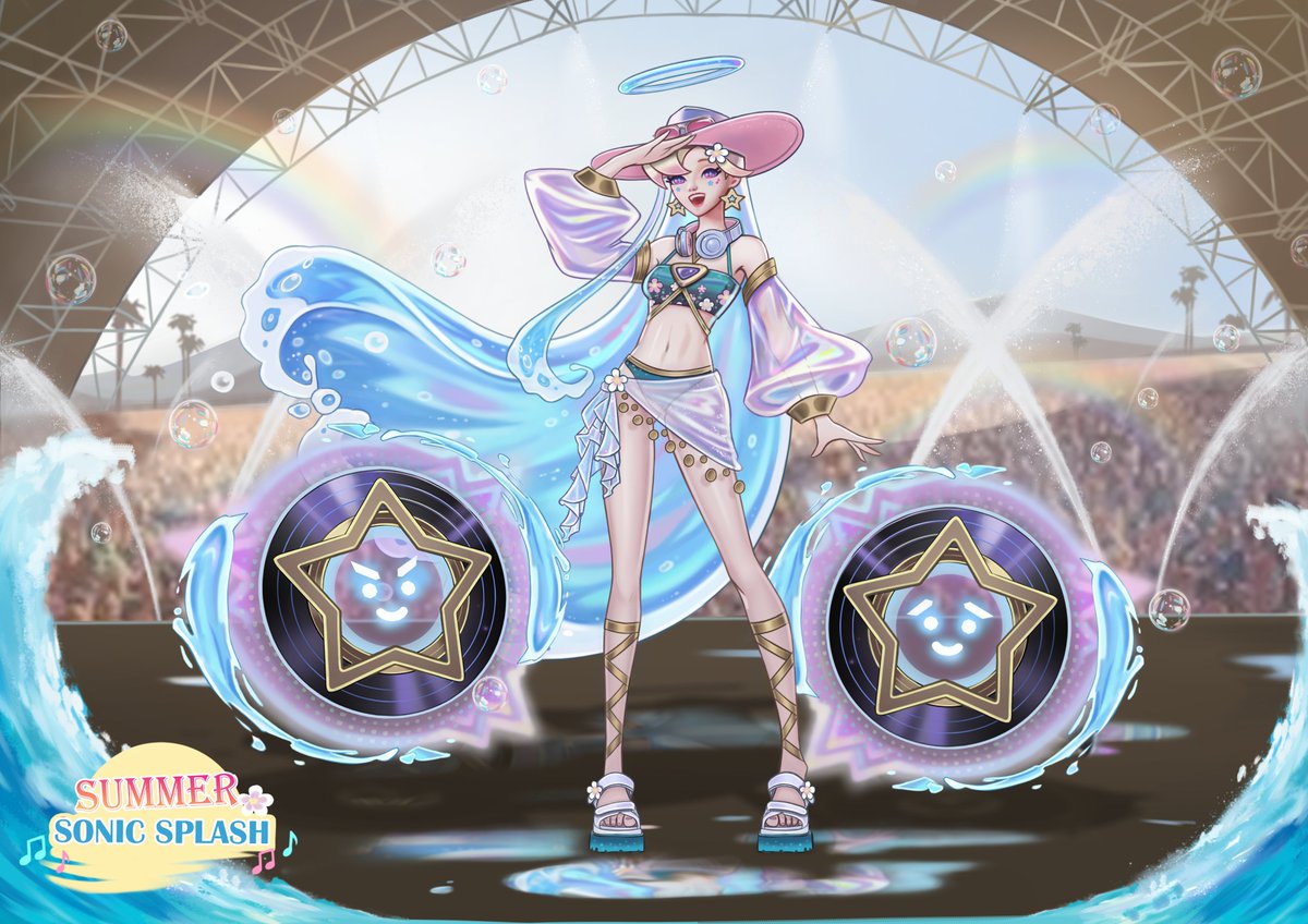 XenonRui's tweet photo. Summer Sonic Splash: DJ Teeri

I joined the #rovdesigncontest again, designing a skin for Teeri with a music festival theme. I’m really proud of this piece and the effort I put into it. Hope you all enjoy it! ✨

#Teeri #Rov #rovfanart  #songkransplashdesigncontest https://t.co/aLN1yHoljg